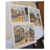 Paris watercolors by E. Maclet