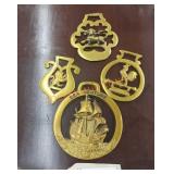 Antique brass horse buckles