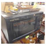 Sharp Carousel microwave and contents