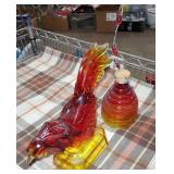 Red and yellow glassware set