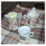 German sugar and creamer set lot