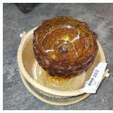 Basket glassware lot