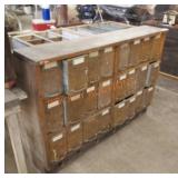 Vintage metal sided storage Cabinet