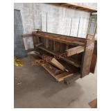 Aprox. 9ft x 8ft10in workbench and more