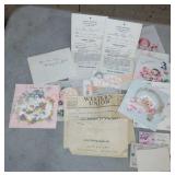 Vintage twin birth announcement lot