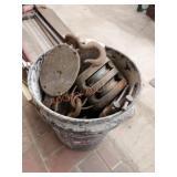 Bucket full of pulley