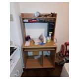 Computer desk and contents