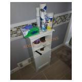 Small bathroom cabinet and contents