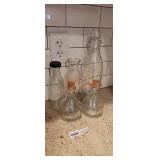 Decanters and glass bottles