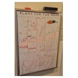 Dry erase planner board