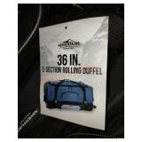 Adventure 36in 2 section rolling duffel bag
