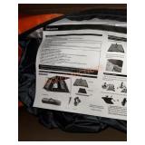 Camping tent with front awning