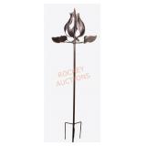 Cyan Oasis Large Tulip Metal Wind Spinner