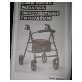 Medline Basic Four Wheeled Rolling Walker