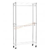 Amazon Basics Double Hanging Closet Storage Rack