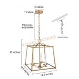 KSANA Gold Lantern Chandelier