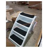 25"H Plastic Folding Pet Stairs