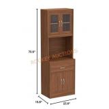 Hodedah Long Standing Kitchen Cabinet