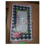 Christmas floor mat pair