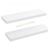 Amada Floating Shelves 24"×9" White (Set of 2)