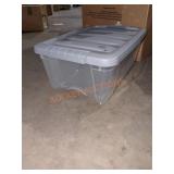 Amazon Basics Plastic Storage Totes, Pack of 6