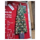 6.5ft Paces Hill Pine Potted Pre Lit Tree