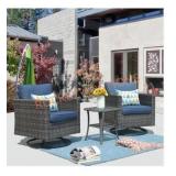 Xizzi 3-Piece Wicker Patio Conversation seating