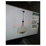 LNC 4 light Matte Black chandelier