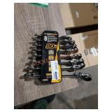 Gear wrench flex head ratcheting wrench set