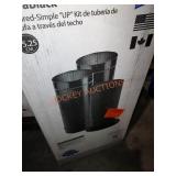 Duravent 6" single wall through the ceiling stove