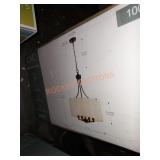 LNC 4 light Matte Black chandelier