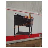 80qt gray wood grain finish cooler