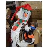 Penguin and Snowman Airblown Inflatable