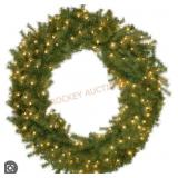48" Pre Lit Artificial Wreath