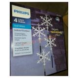 Philips 4 Snowflake Lawn Stakes 9"h