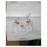 Set of 3 - Elegant Deer Family Light Decorations