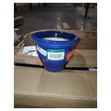 9" clay blue clay pot