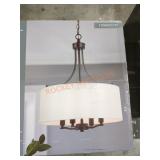 LNC 4 Light Matte Black Chandelier