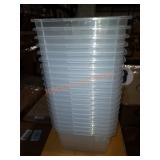 Set of 20 shoebox plastic totes with lids