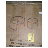 Coffee Table Set in Brass Finish