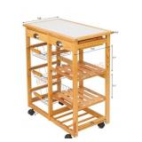 Rolling kitchen cart