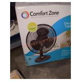 Comfort Zone 12" Oscillating Table Fan