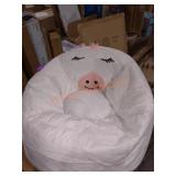 Kids unicorn bean bag chair