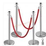 VEVOR Crowd Control Stanchion 4.9 ft. Red Velvet