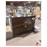 Wooden Dresser 58"×18"×42" (SOME DAMAGE)