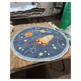 4ft round space rug