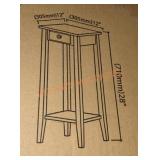 Casual contemporary living acacia plant stand