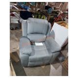 Rocking microfiber recliner
