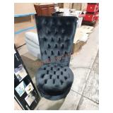 Black velvet glamor chair
