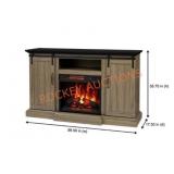 60" Freestanding Electronic Fireplace